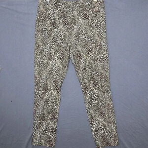 Chico’s Juliet Cheetah-Print Ankle Pants size 12 tall